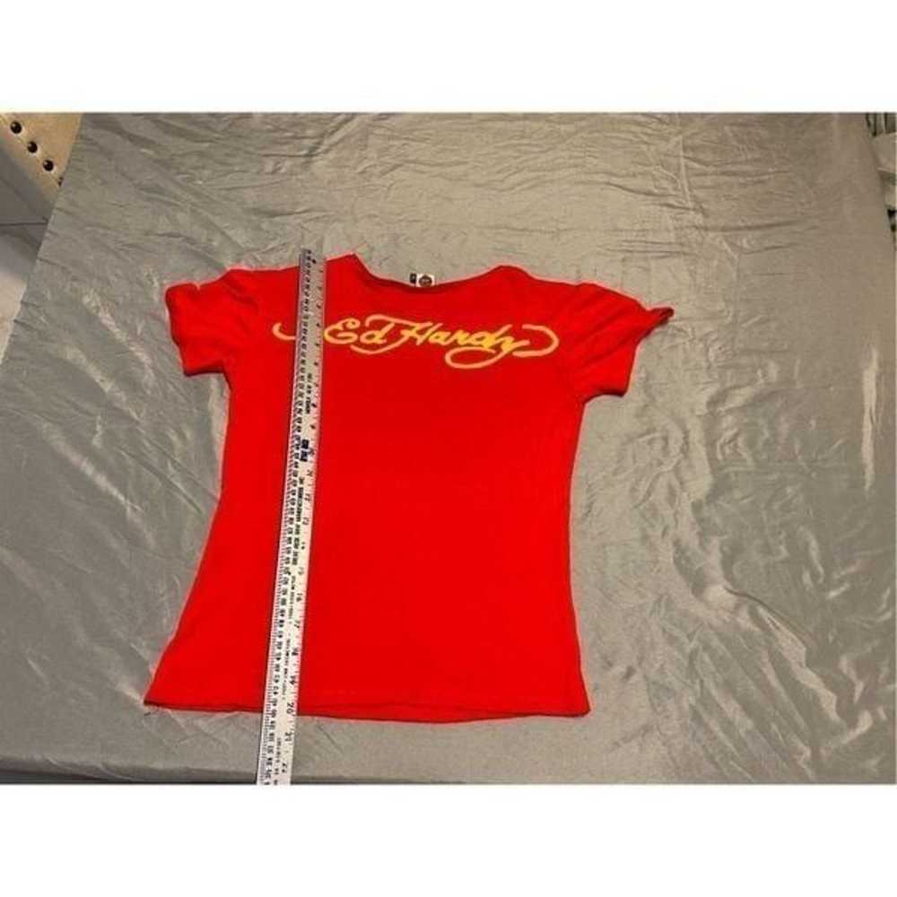 Vintage Ed Hardy Shirt Womens Extra Large Red Chr… - image 3