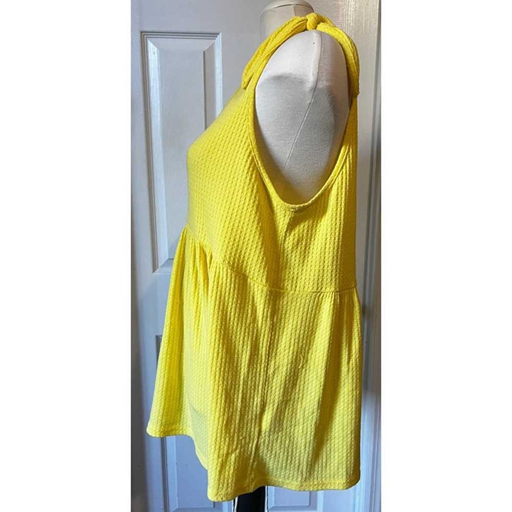 Vintage Spin USA Tank Top Sz 1XL Womens Yellow Pl… - image 10