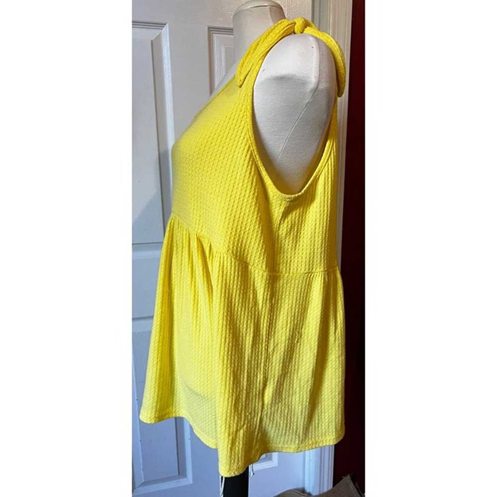 Vintage Spin USA Tank Top Sz 1XL Womens Yellow Pl… - image 11