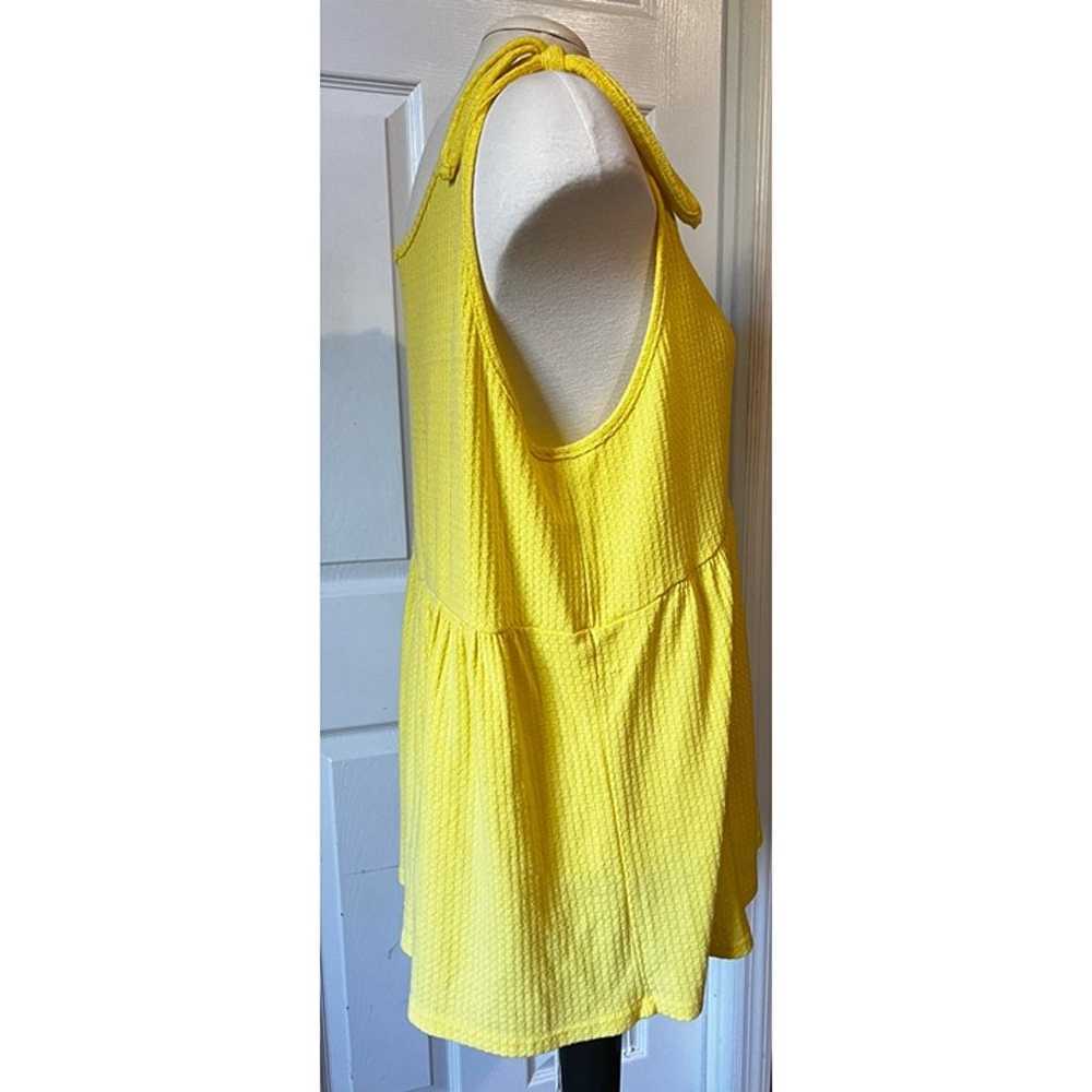 Vintage Spin USA Tank Top Sz 1XL Womens Yellow Pl… - image 12