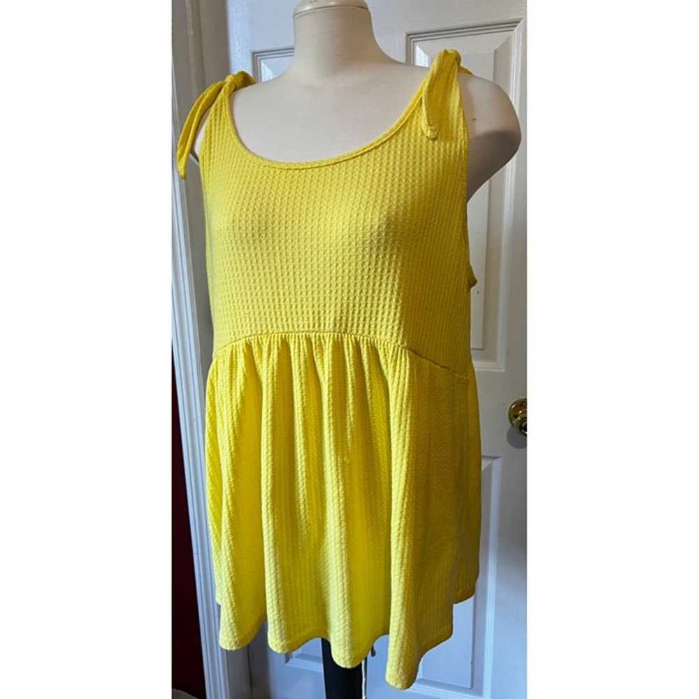 Vintage Spin USA Tank Top Sz 1XL Womens Yellow Pl… - image 6