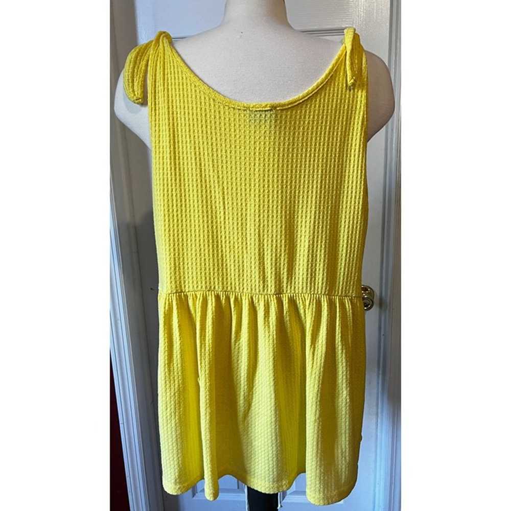 Vintage Spin USA Tank Top Sz 1XL Womens Yellow Pl… - image 8