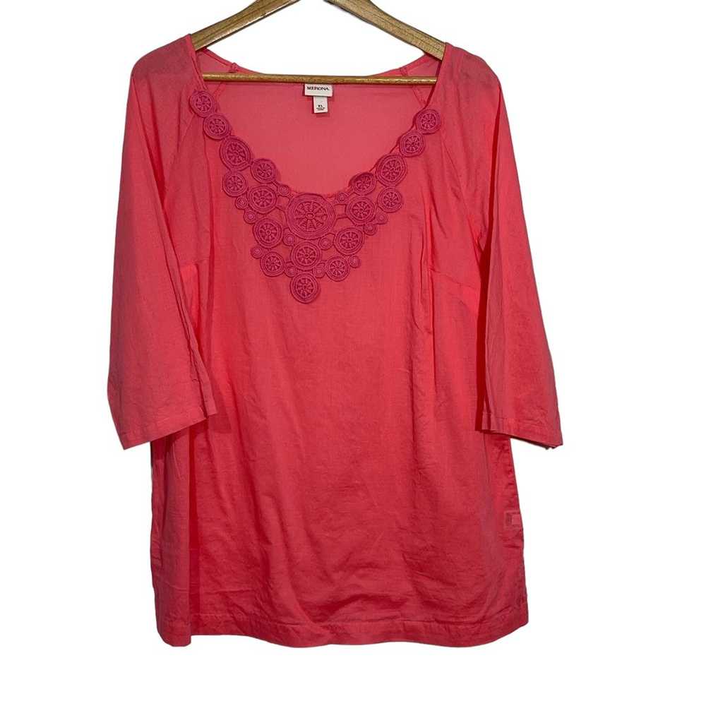 Merona Womens Sheer Tunic Top with Applique Size … - image 4