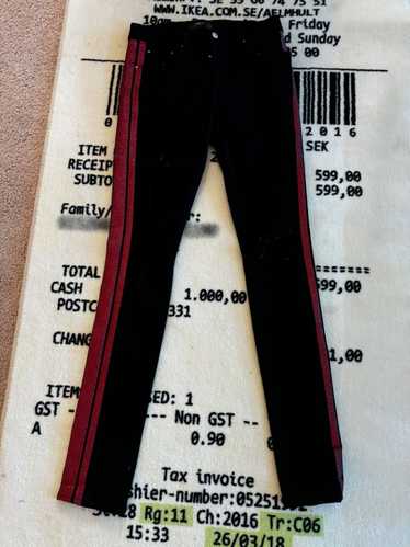 Amiri Amiri Glitter Stripe Jeans Black/Red