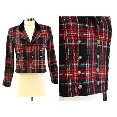 Doublet 90s Vintage Plaid Double Breasted Cropped 