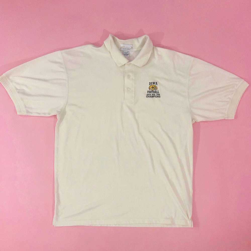 Y2K 2004 Iowa Hawkeyes Football Polo - image 1