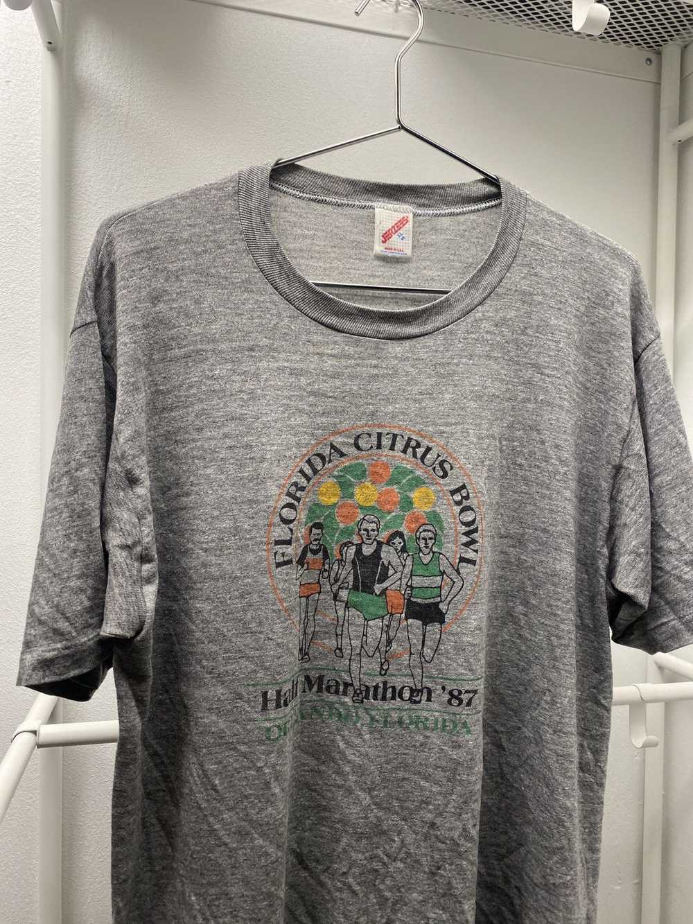 Vintage 80’s Thin Soft Cotton Marathon Tee - image 1