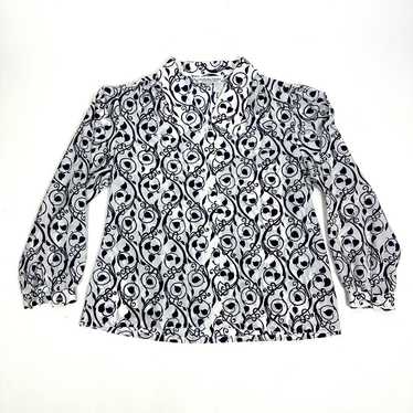 Vintage 80s Button Up Blouse - image 1