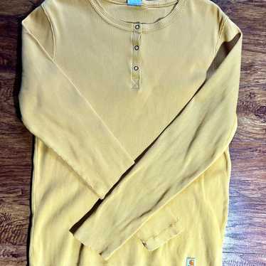 Vintage 90s Carhartt Womens Ribbed Long Sleeve To… - image 1