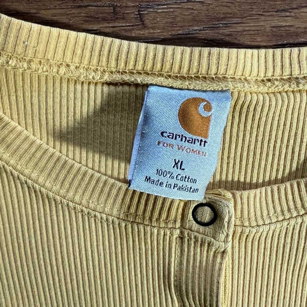 Vintage 90s Carhartt Womens Ribbed Long Sleeve To… - image 5