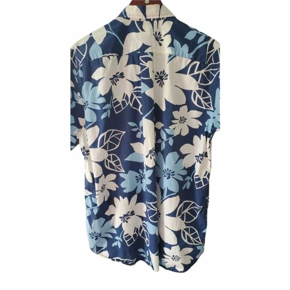 Abercrombie and Fitch Vintage Blue/White Hawaiian - image 2