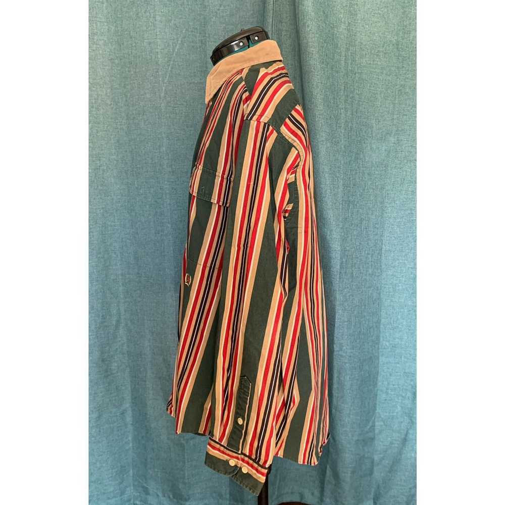 Unique Vintage Striped Tommy Hilfiger Button Down… - image 2