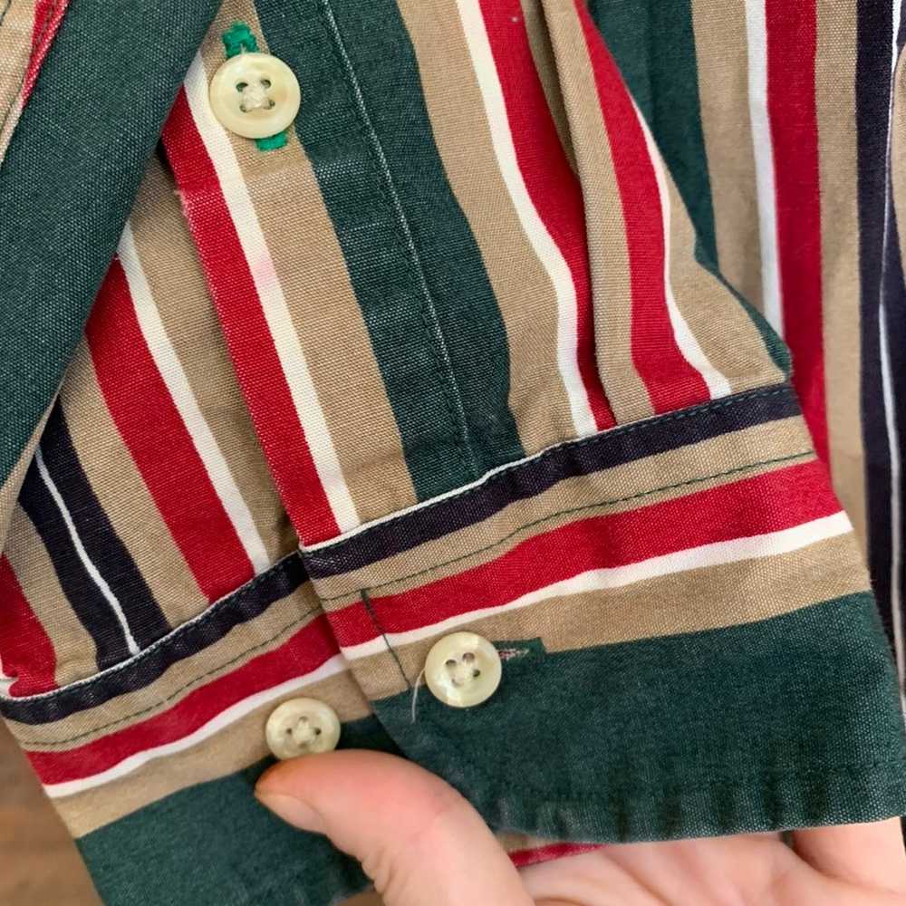 Unique Vintage Striped Tommy Hilfiger Button Down… - image 6