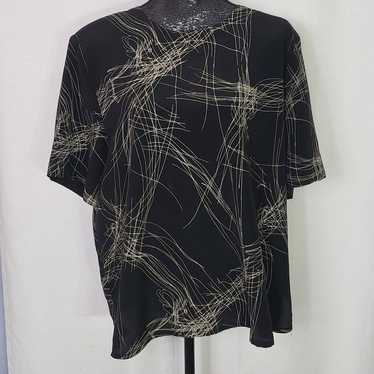 Vintage Kathy Che Abstract Blouse XL