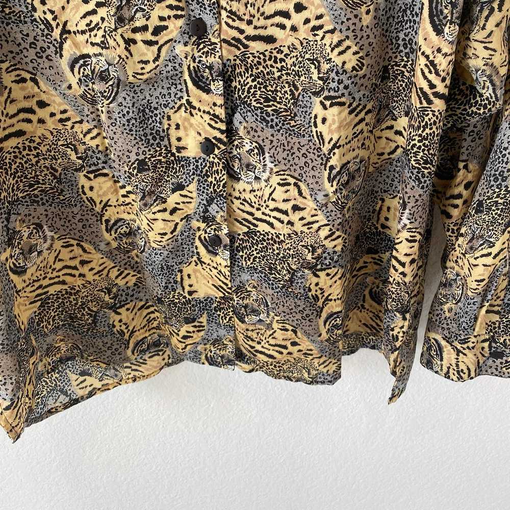 Anna & Frank Vintage 100% Silk Tiger & Leopard Pr… - image 3