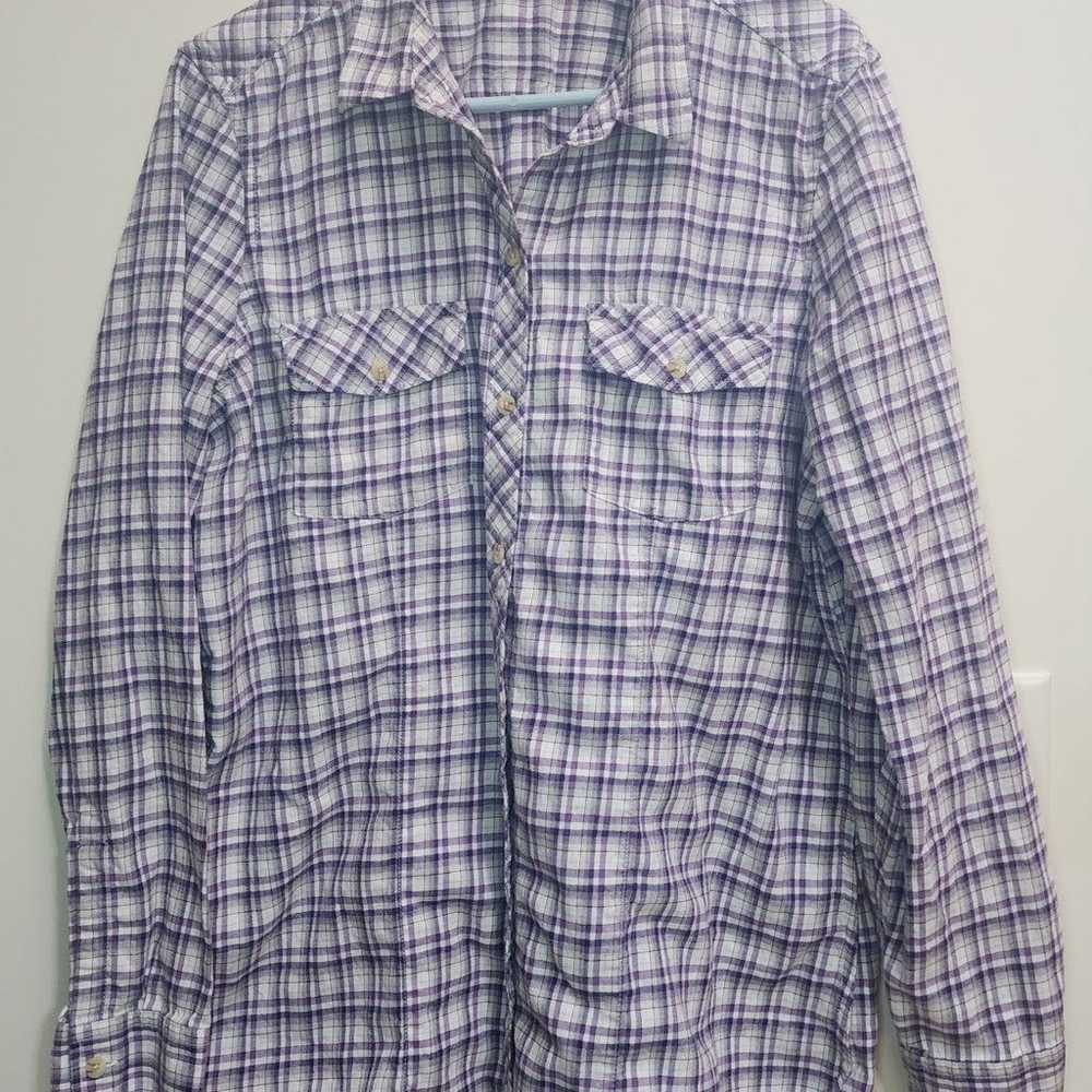 Vintage Eddie Bauer Purple, White Cream and Black… - image 1