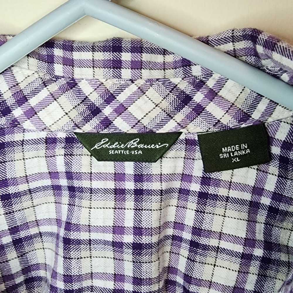 Vintage Eddie Bauer Purple, White Cream and Black… - image 4