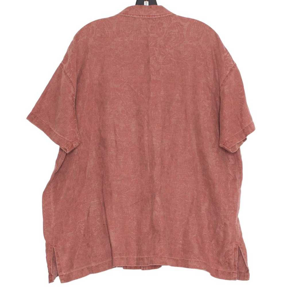 Chicos Womens Top Vintage Button Linen Embossed S… - image 2