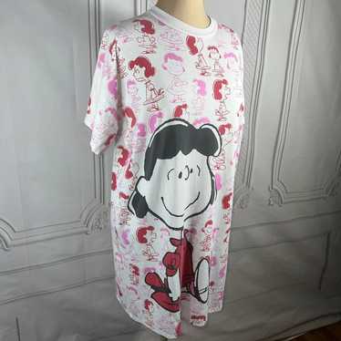 Vintage Peanuts Lucy Oversized Sleep Tee Shirt On… - image 1