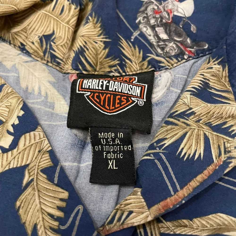 Vintage Harley Davidson Hawaiian Shirt Womens Siz… - image 3