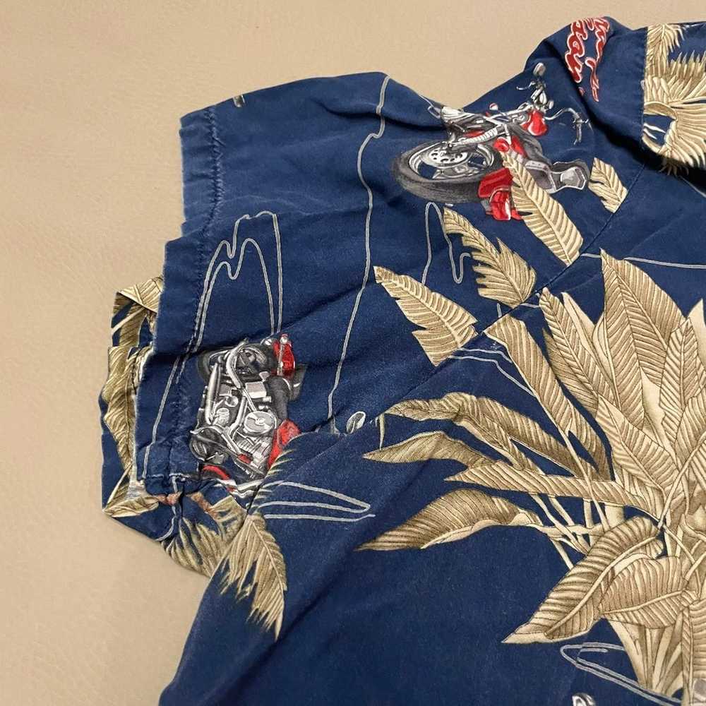 Vintage Harley Davidson Hawaiian Shirt Womens Siz… - image 4