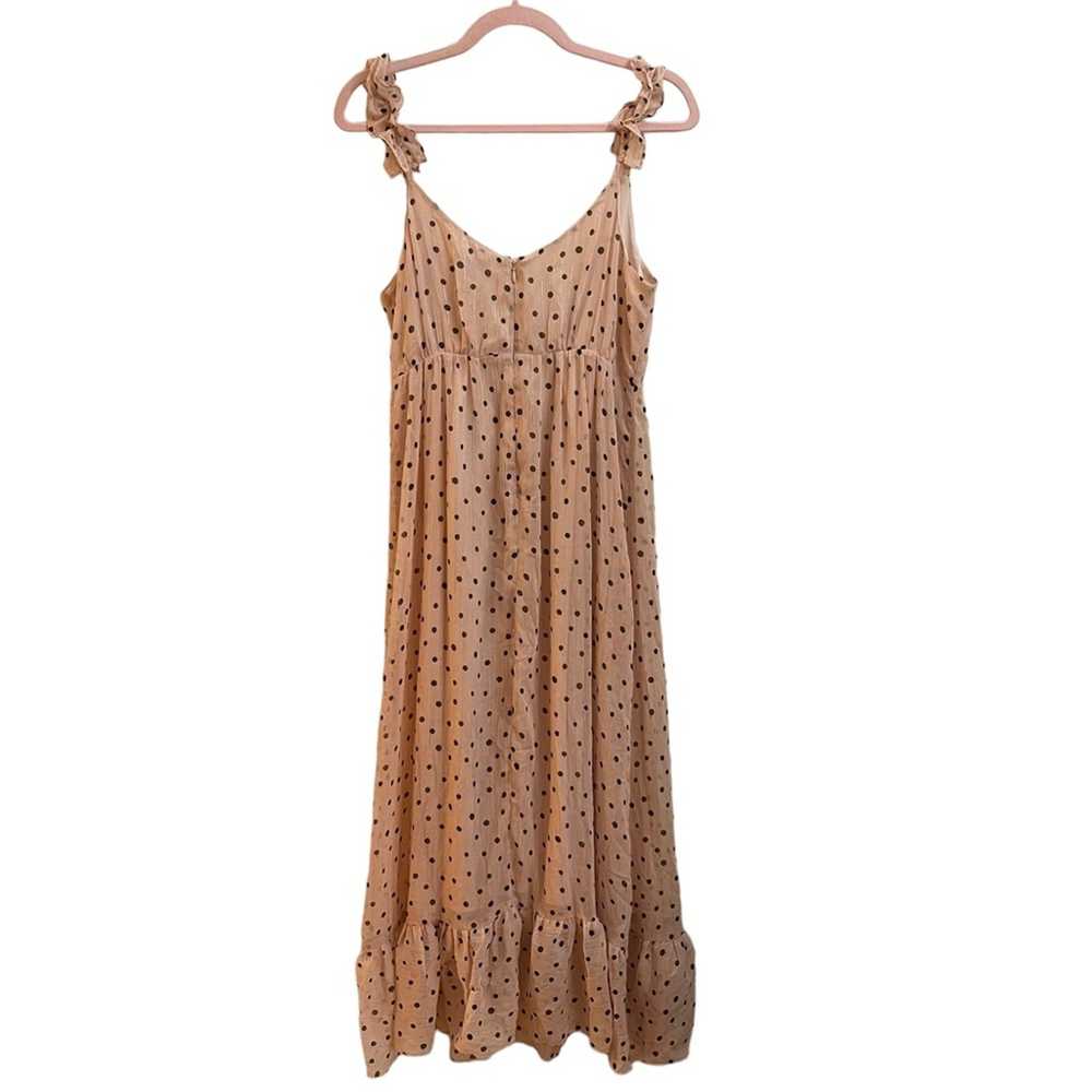 Madewell Ruffle Strap Wrap Inkspot Dots Dress Sz 2 - image 3