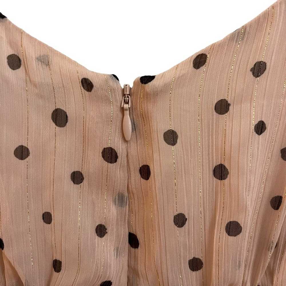 Madewell Ruffle Strap Wrap Inkspot Dots Dress Sz 2 - image 7