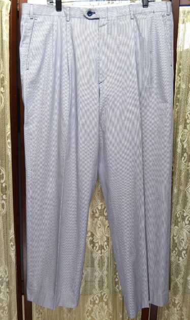 Brioni Italy 40 31-32 blue pincord stripe 100% cot