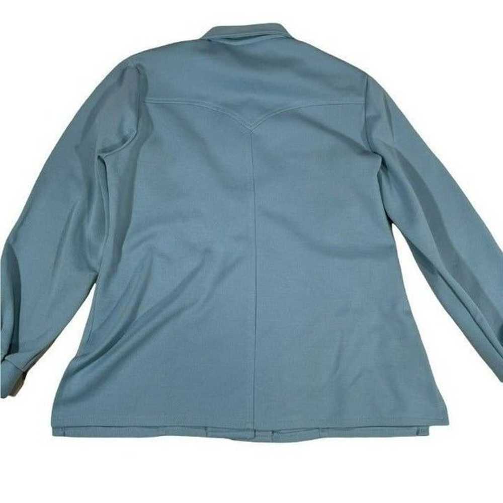 Jantzen Womens Shirt Jacket Blue Pockets Pointed … - image 11