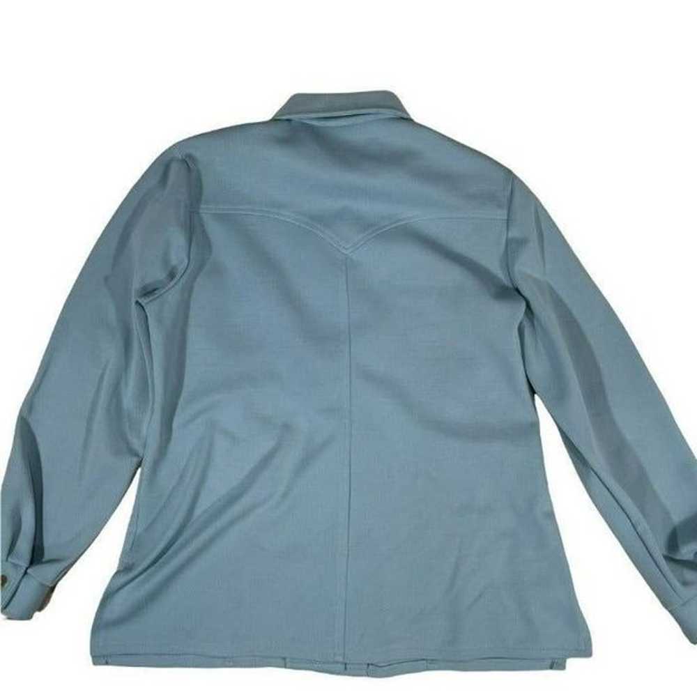 Jantzen Womens Shirt Jacket Blue Pockets Pointed … - image 2