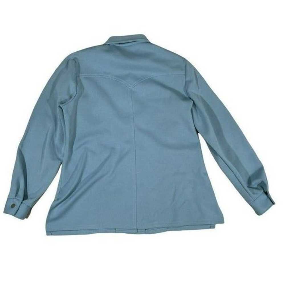 Jantzen Womens Shirt Jacket Blue Pockets Pointed … - image 9