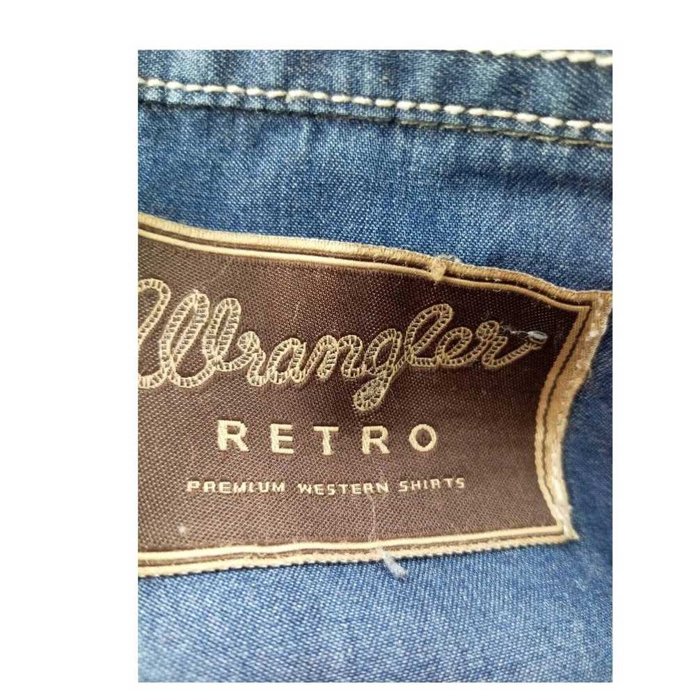 Wrangler Vintage 70's Denim Shirt PEARL SNAP FRON… - image 6