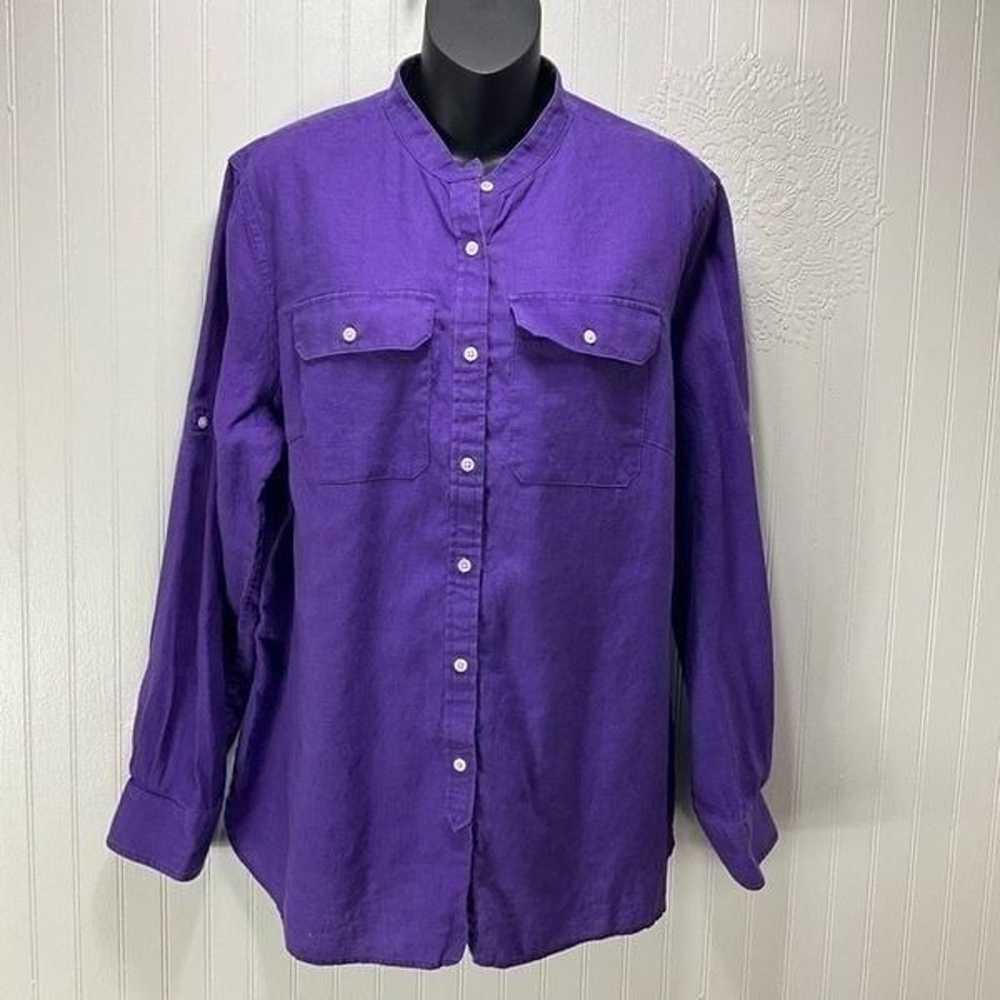 LAUREN RALPH LAUREN 100% Linen Shirt - image 1