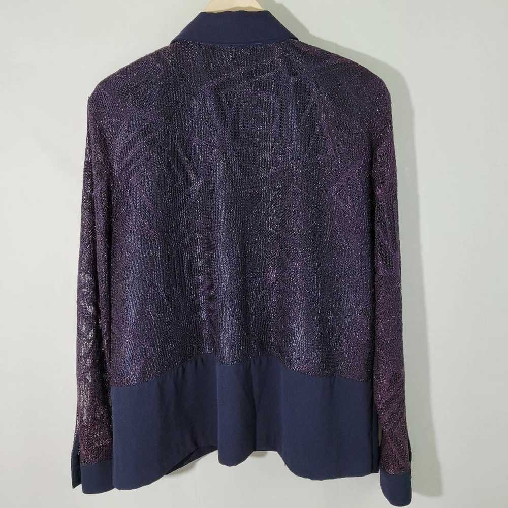 Saint Germain Paris Plum Full-Zip Top XL - image 7