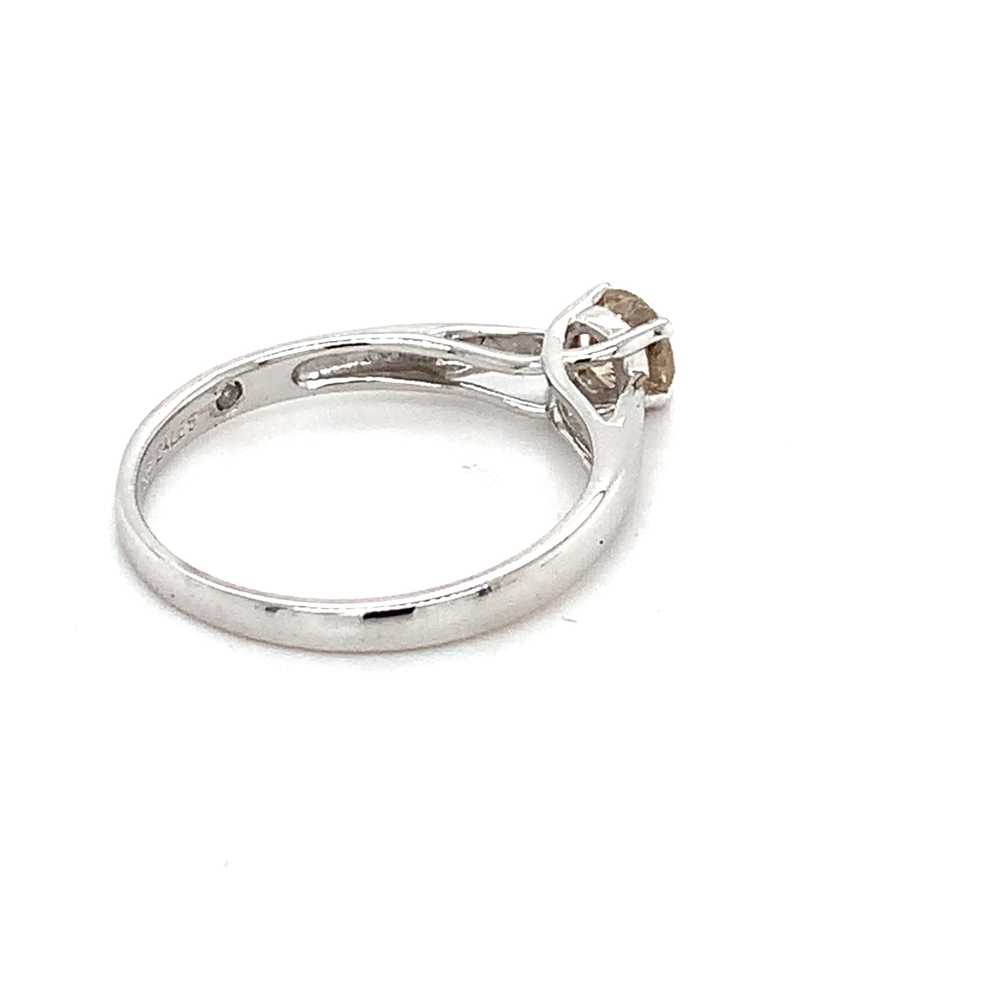 The Zales Platinum Champagne Round .5CT Solitaire… - image 7