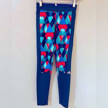 Adidas climate athletic geometric leggings ankle … - image 1