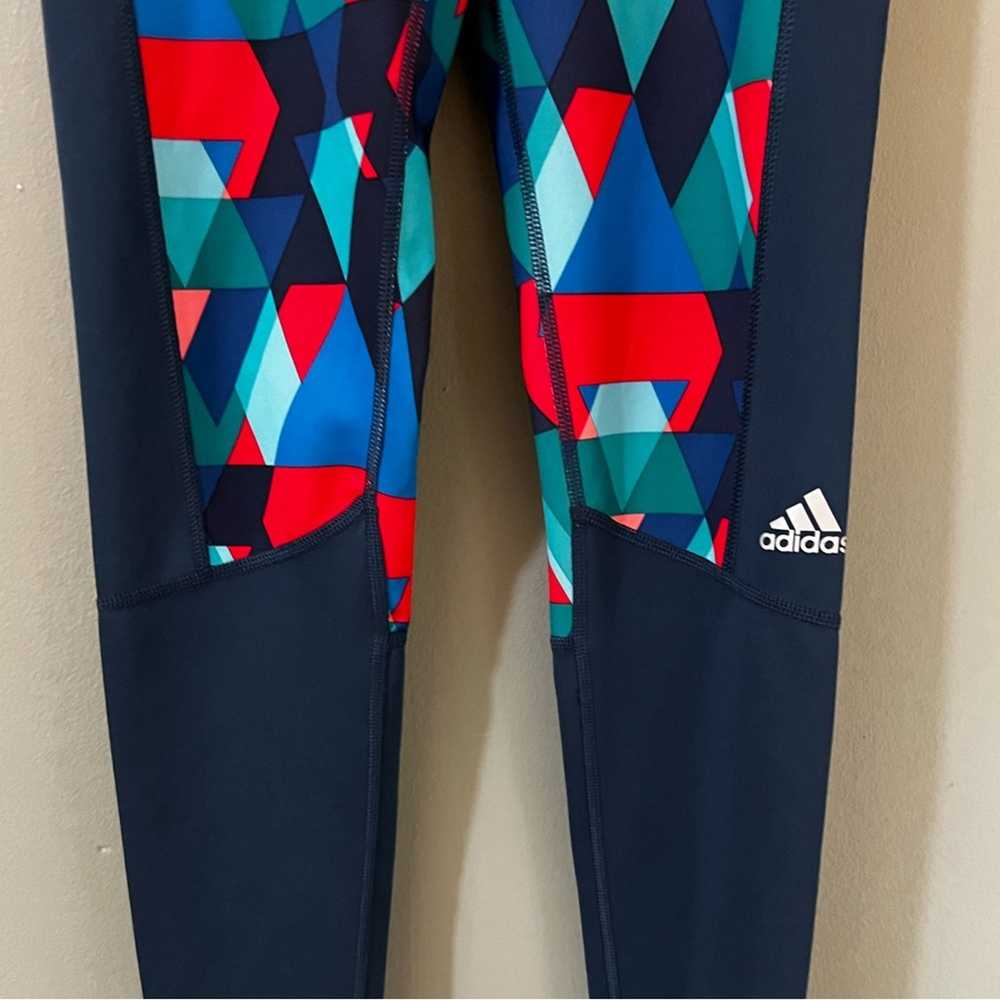 Adidas climate athletic geometric leggings ankle … - image 2