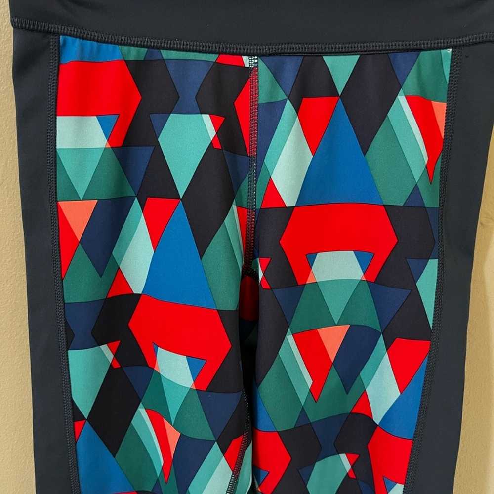 Adidas climate athletic geometric leggings ankle … - image 3