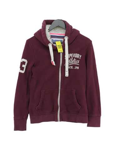 Superdry Women's Hoodie L Purple Graphic Cotton wi