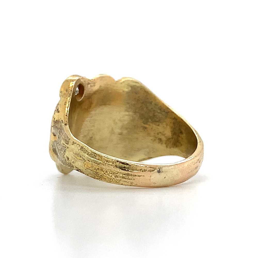 Men's 14K Yellow Gold, Vintage World War II Comme… - image 5