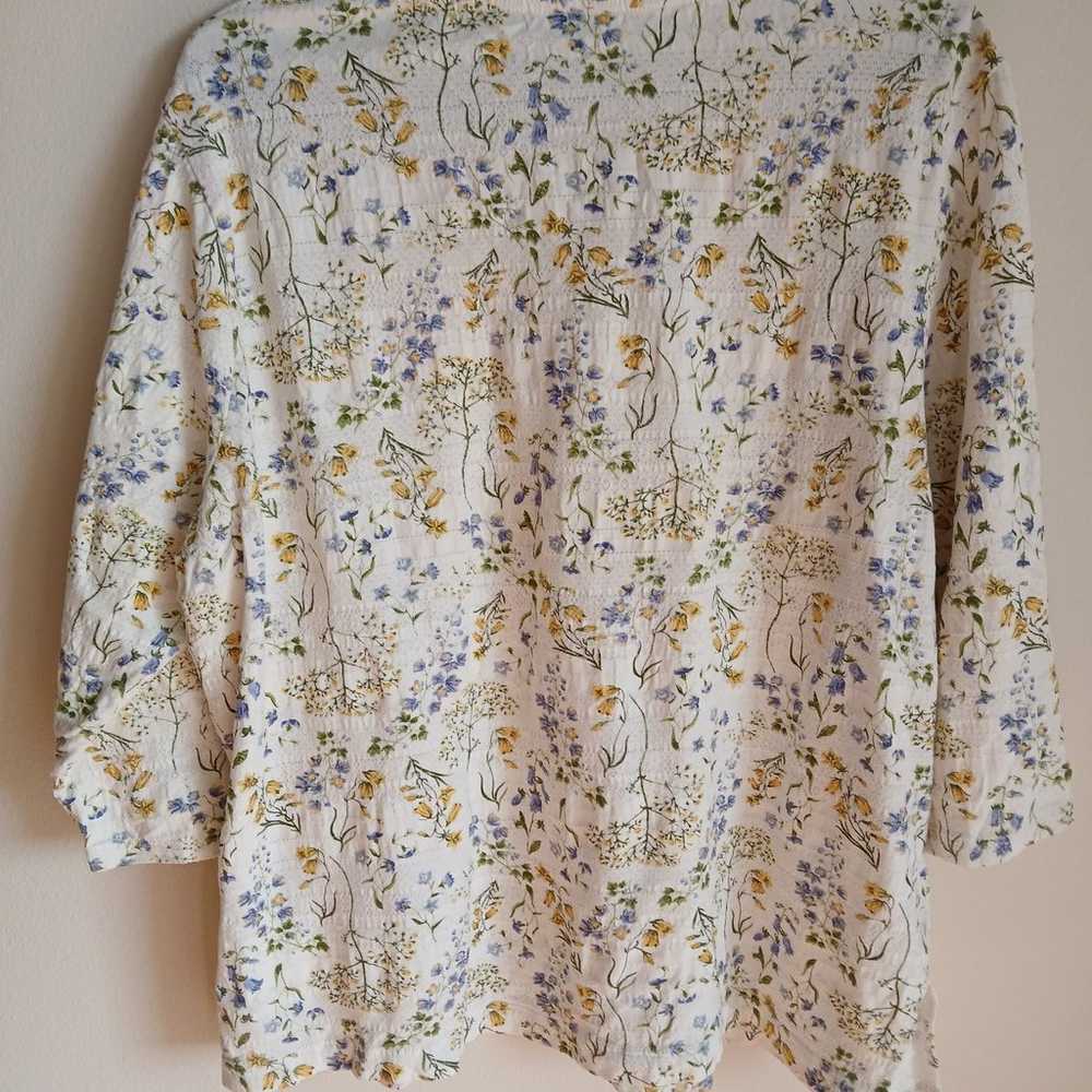 White Stag floral cotton blend top G19 - image 11