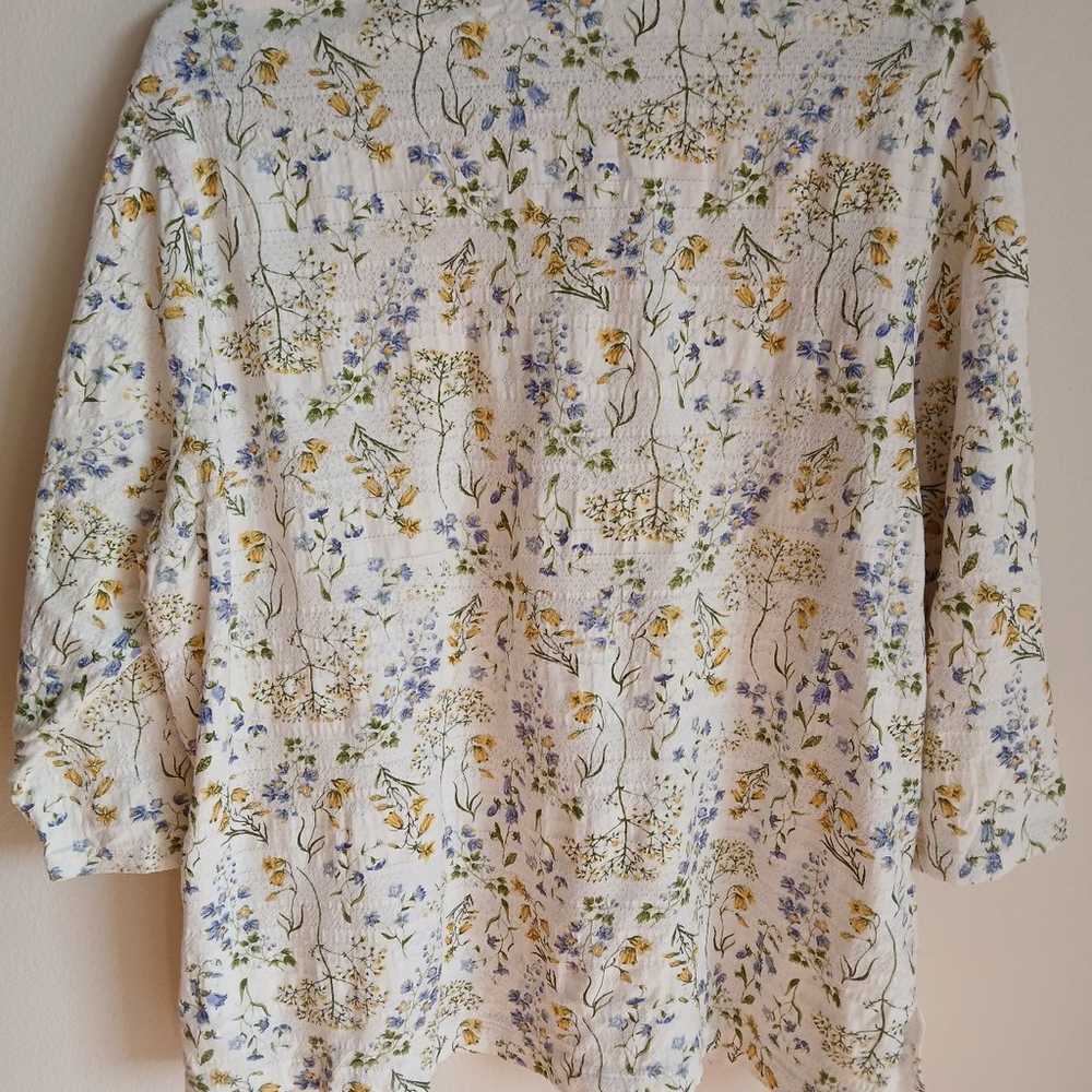 White Stag floral cotton blend top G19 - image 8