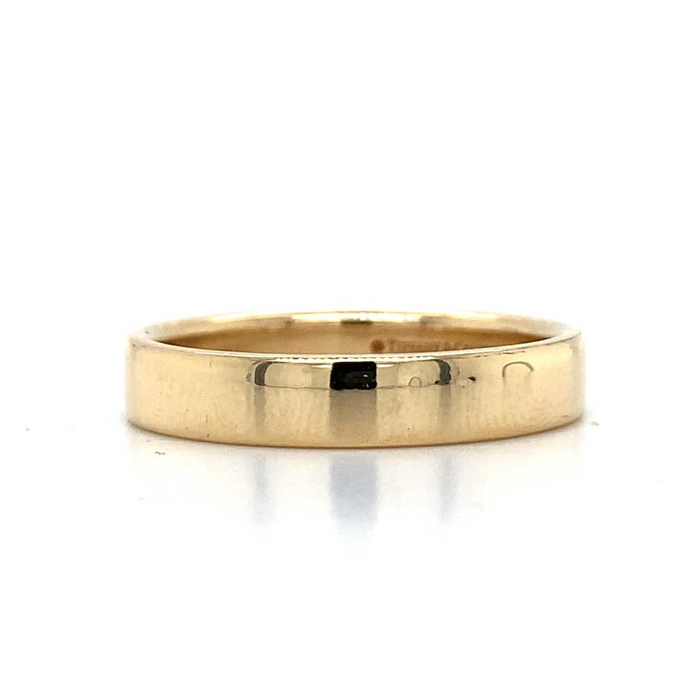 Tiffany & Co Mens 18k Yellow Gold Straight Edge P… - image 4