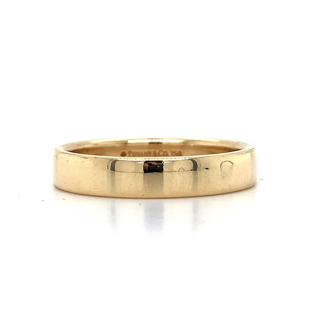 Tiffany & Co Mens 18k Yellow Gold Straight Edge P… - image 5