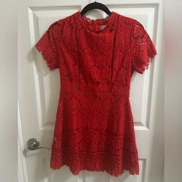 Altar’s State Red Lace Mini Dress Womens Size Sma… - image 1