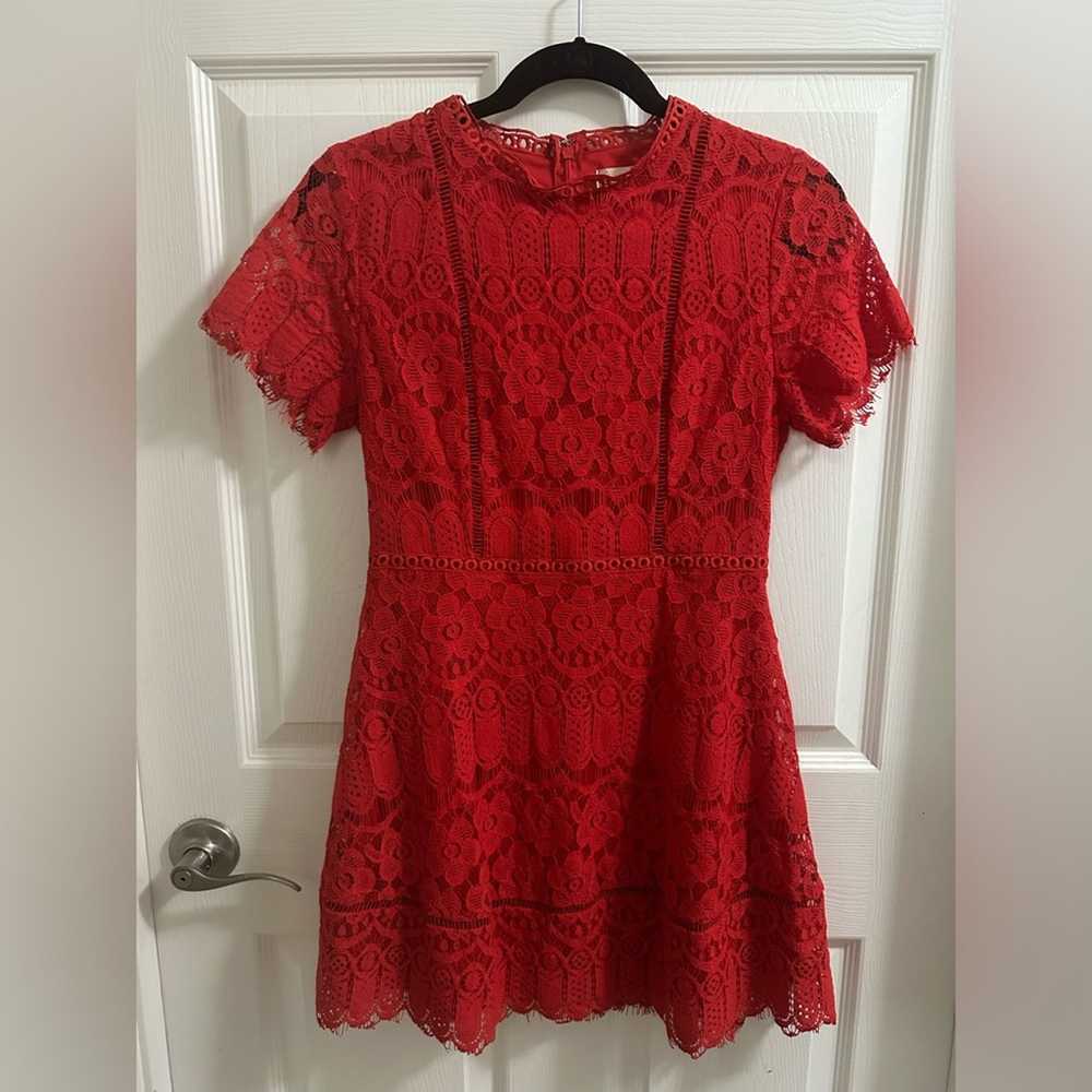 Altar’s State Red Lace Mini Dress Womens Size Sma… - image 2