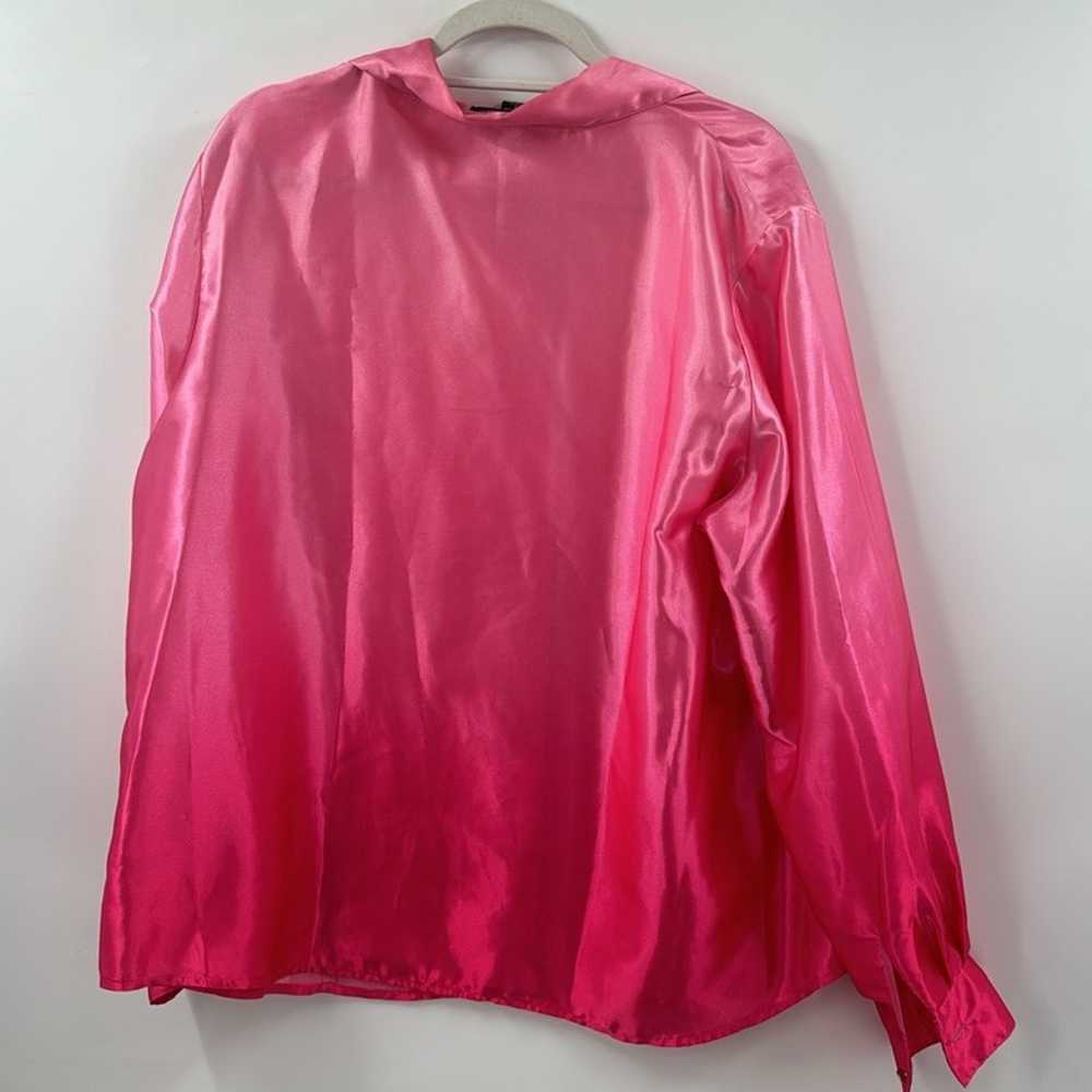 Vintage Y2K ombré Barbie core pink button down bl… - image 4