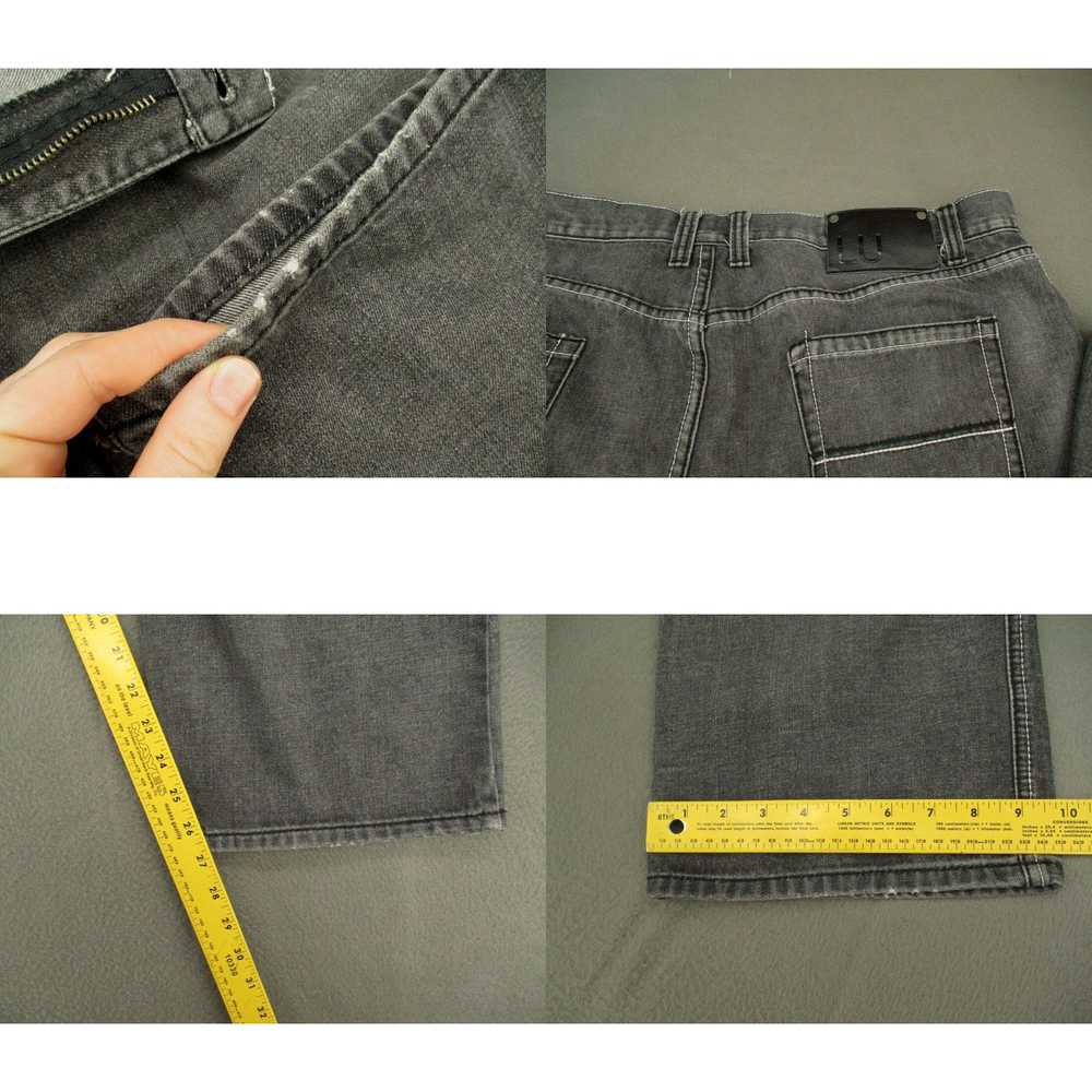 Vintage Linea Uomo Jeans Mens 42x30 Black Relaxed… - image 4