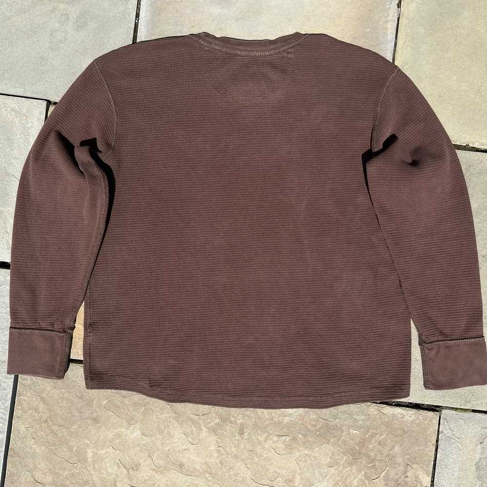 Y2K Brown Waffle Knit Thermal - image 2