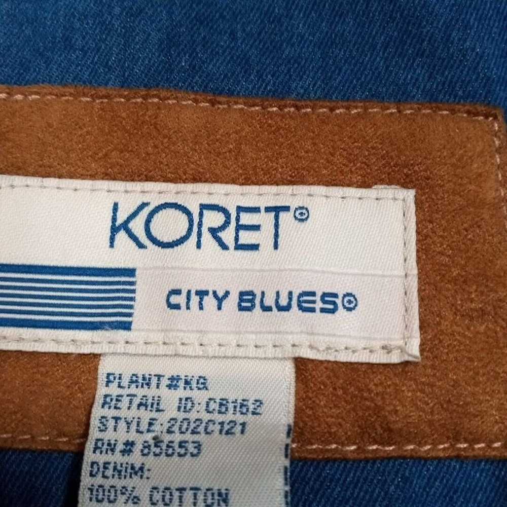 Vintage Koret City Blues Womens Shirt Denim Blue … - image 6